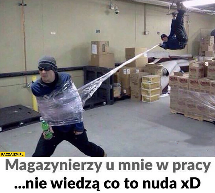 
    Magazynierzy nie wiedza co to nuda Spider-man pajęczyna z folii