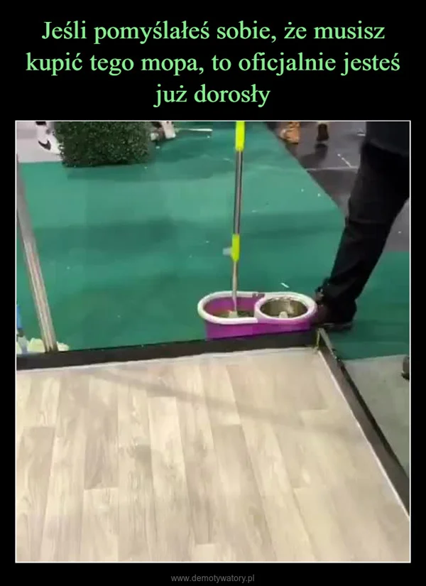 
    Jeśli pomyślałeś sobie, że musisz kupić tego mopa, to oficjalnie jesteś już dorosły