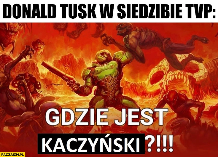 
    Donald Tusk w siedzibie TVP gdzie jest Kaczyński