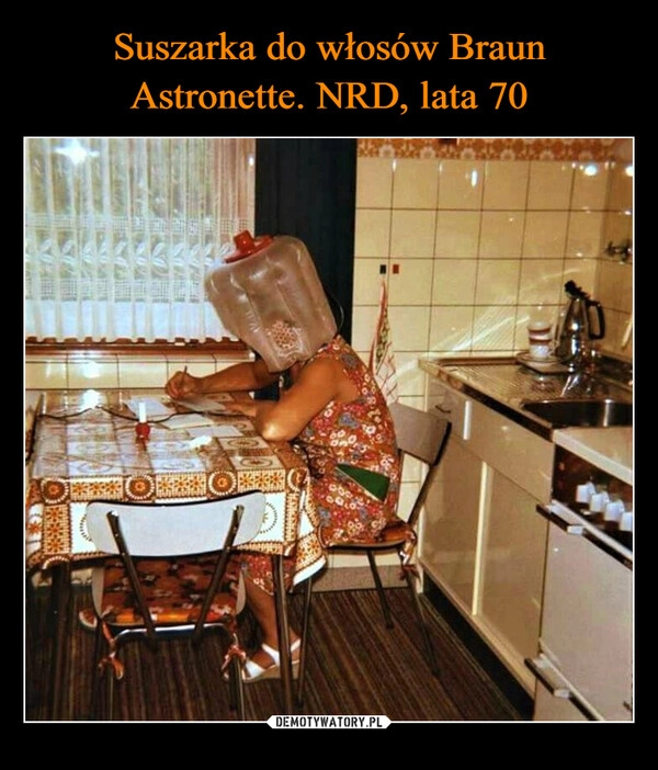 
    Suszarka do włosów Braun Astronette. NRD, lata 70