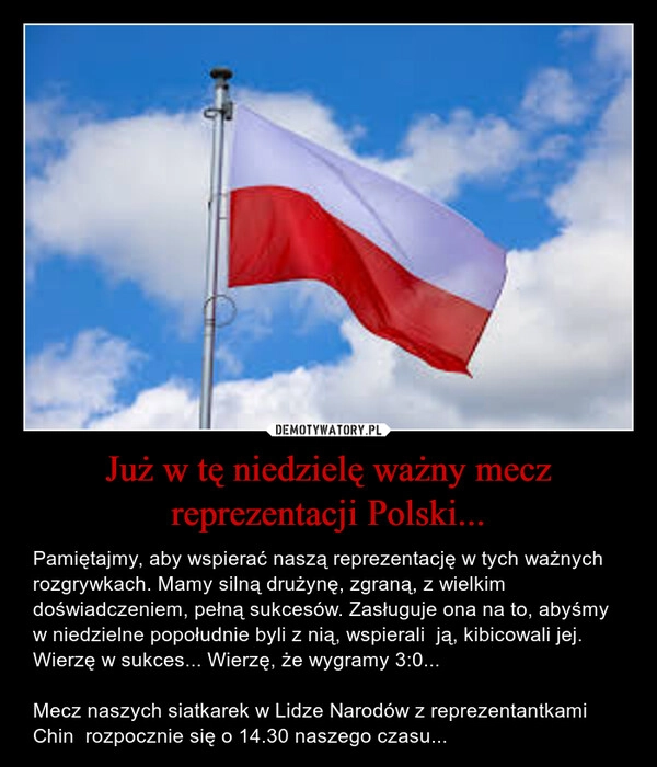 
    Już w tę niedzielę ważny mecz reprezentacji Polski...