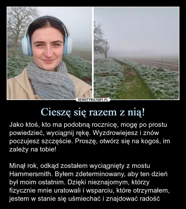 
    Cieszę się razem z nią!