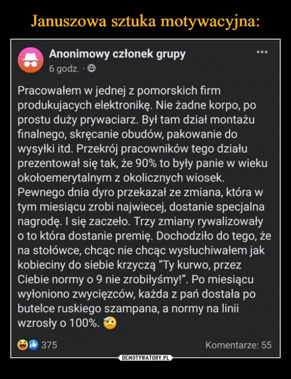 
    Januszowa sztuka motywacyjna: