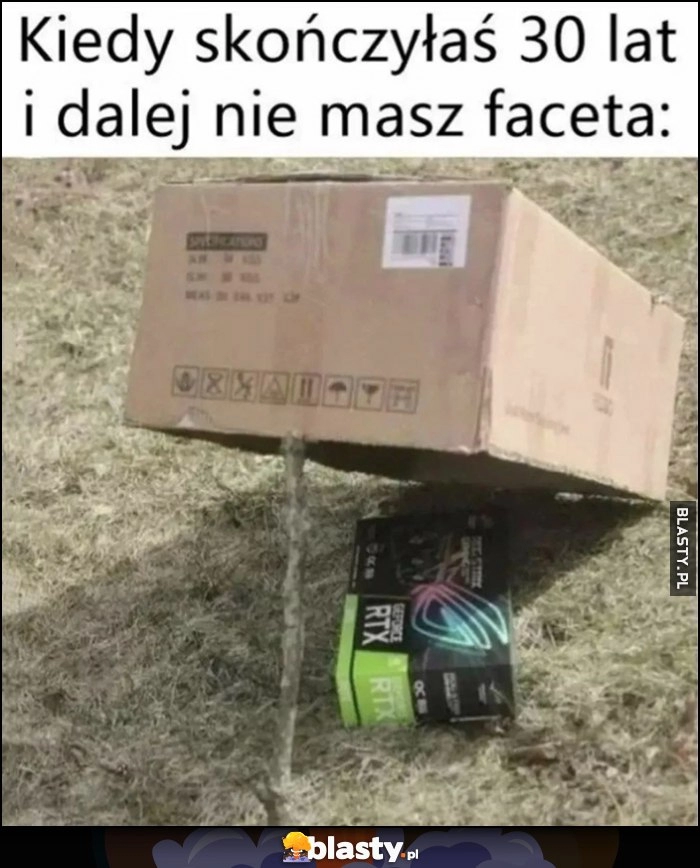 
    Kiedy skończyłaś 30 lat i dalej nie masz faceta pułapka karta Geforce RTX