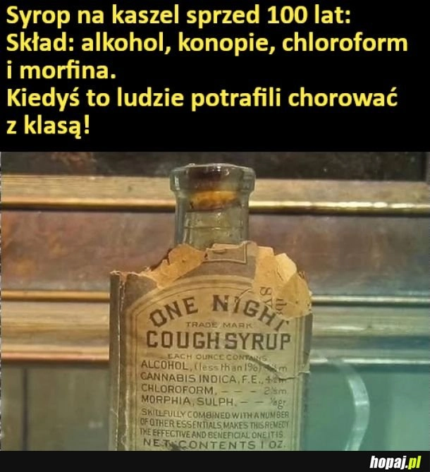 
    Syrop na kaszel sprzed 100 lat