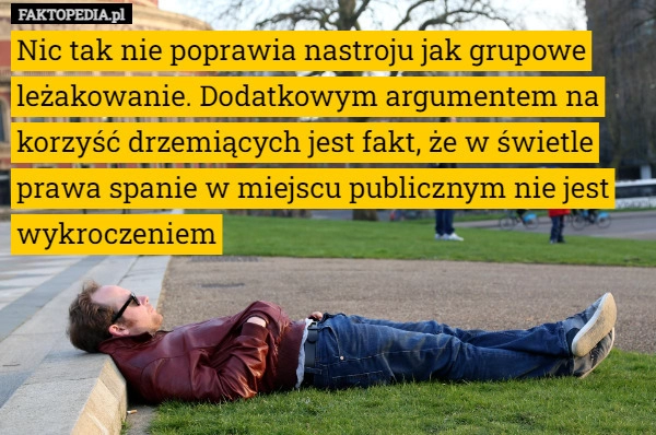 
    Nic tak nie poprawia nastroju jak grupowe leżakowanie. Dodatkowym argumentem