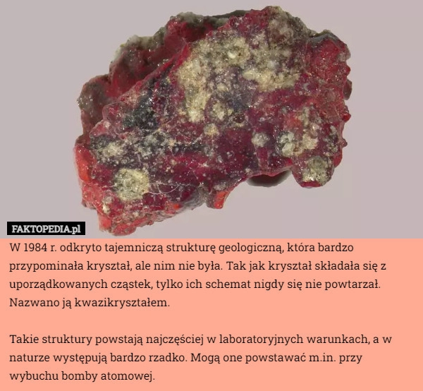 
    W 1984 r. odkryto tajemniczą strukturę geologiczną, która bardzo przypominała