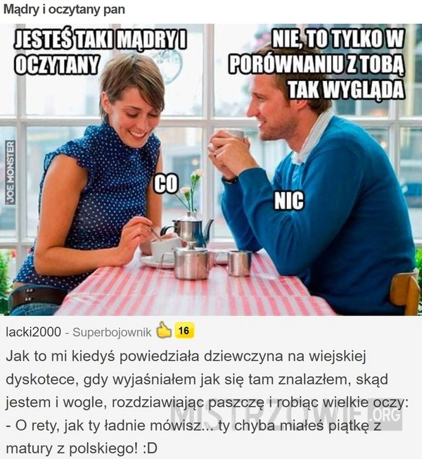 
    Mądry i oczytany pan