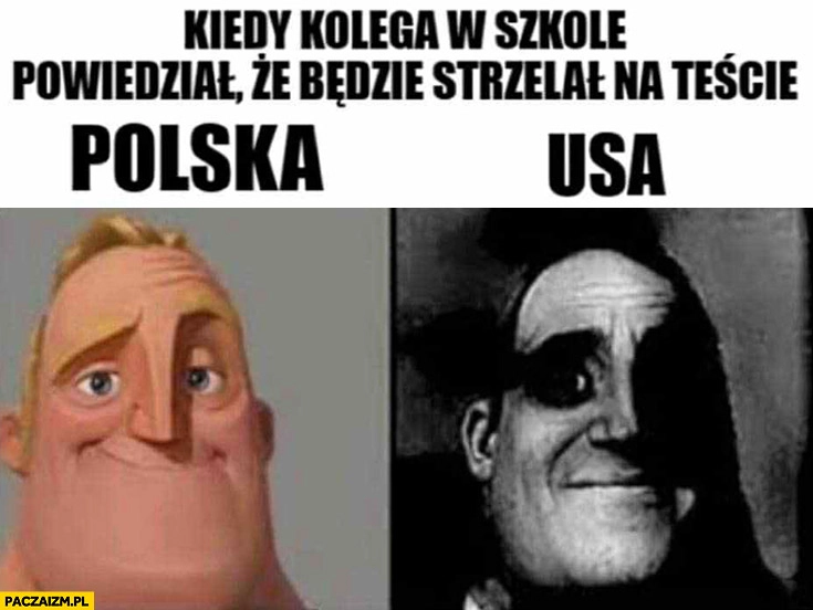 
    Kiedy kolega w szkole powiedział, że będzie strzelał na teście Polska vs USA reakcja