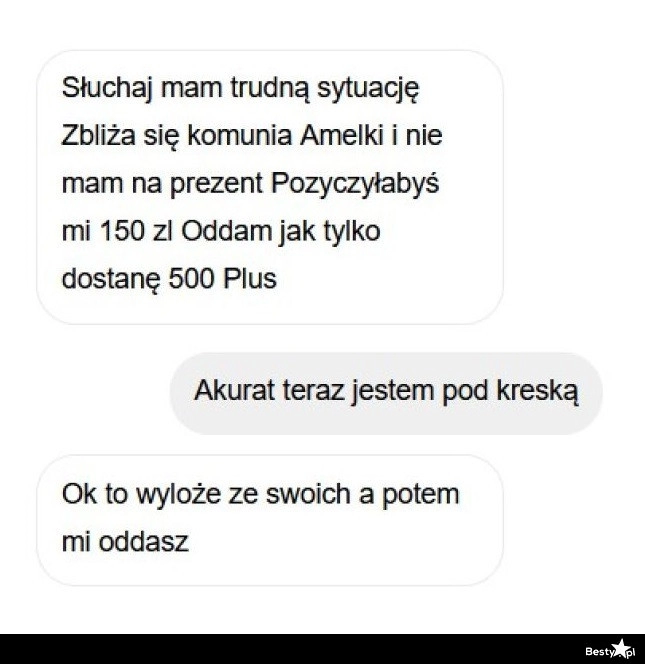 
    Pożyczka na prezent komunijny 