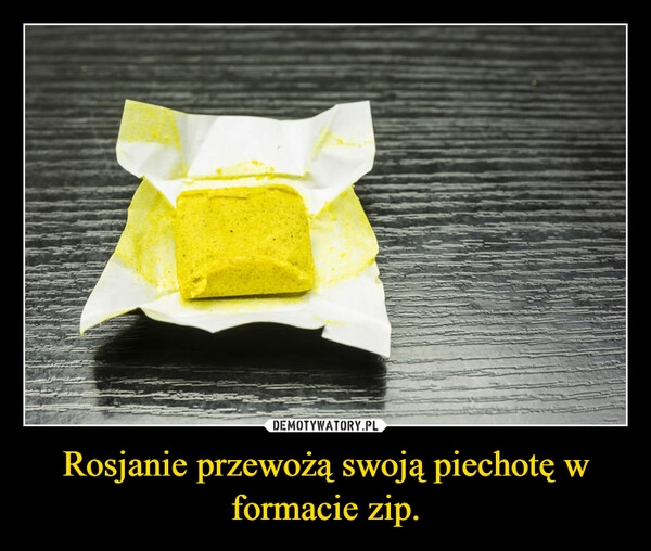 
    Rosjanie przewożą swoją piechotę w formacie zip.