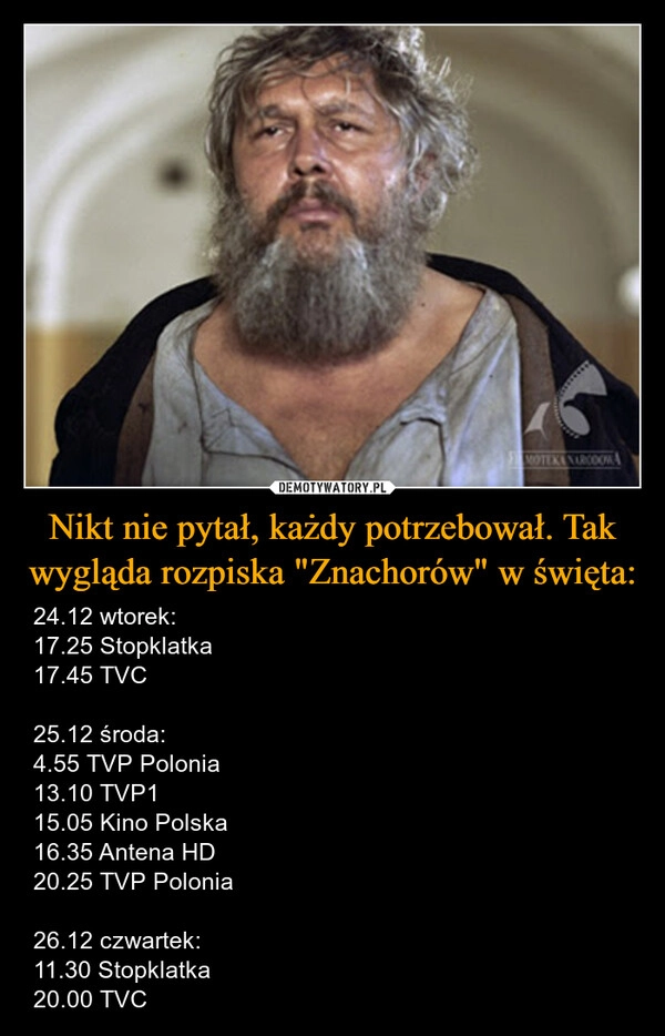 
    Nikt nie pytał, każdy potrzebował. Tak wygląda rozpiska "Znachorów" w święta: