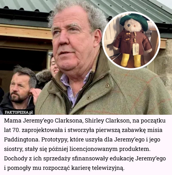 
    Mama Jeremy’ego Clarksona, Shirley Clarkson, na początku lat 70. zaprojektowała...