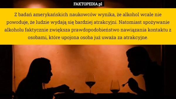 
    Z badań amerykańskich naukowców wynika, że alkohol wcale nie powoduje, że