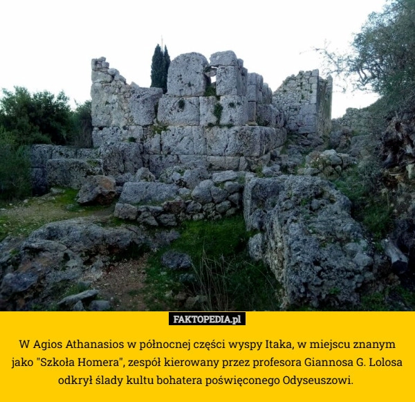 W Agios Athanasios w północnej części wyspy Itaka, w miejscu znanym jako
