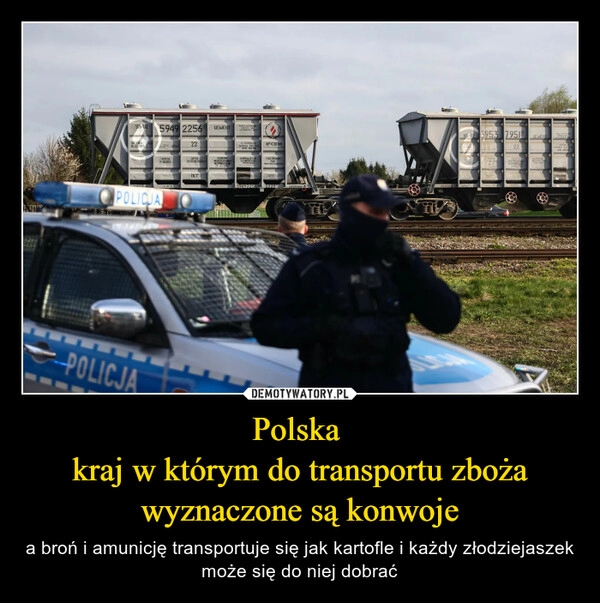 
    Polska 
kraj w którym do transportu zboża wyznaczone są konwoje