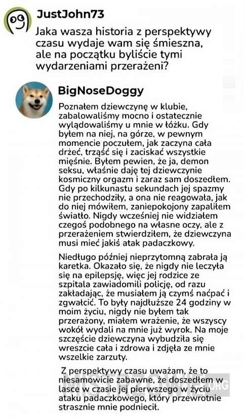 
    Wstrząsająca historia