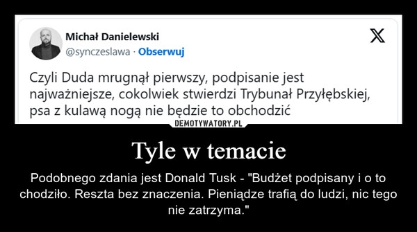 
    Tyle w temacie