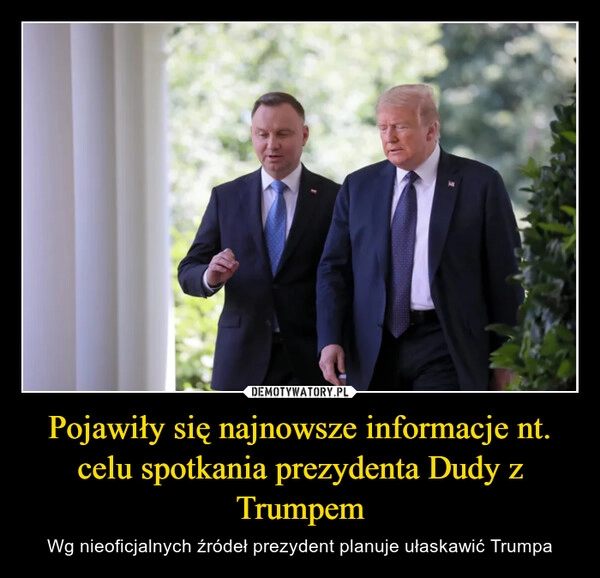 
    Pojawiły się najnowsze informacje nt. celu spotkania prezydenta Dudy z Trumpem