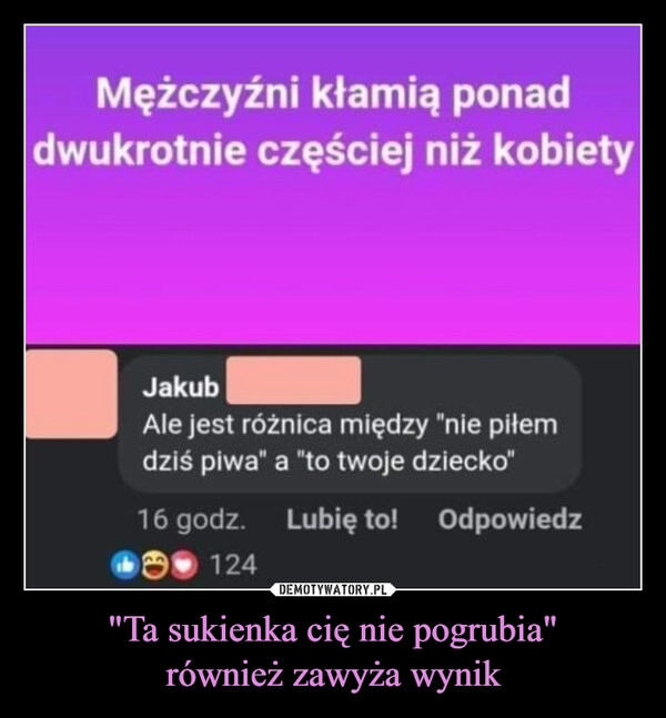 
    "Ta sukienka cię nie pogrubia"
również zawyża wynik