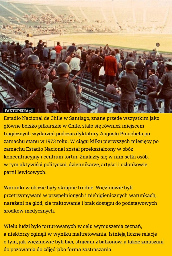 
    Estadio Nacional de Chile w Santiago, znane przede wszystkim jako główne...