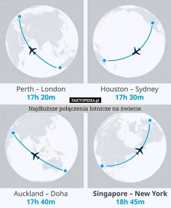 
    Najdłuższe połączenia lotnicze na świecie.