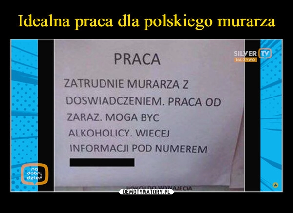 
    Idealna praca dla polskiego murarza