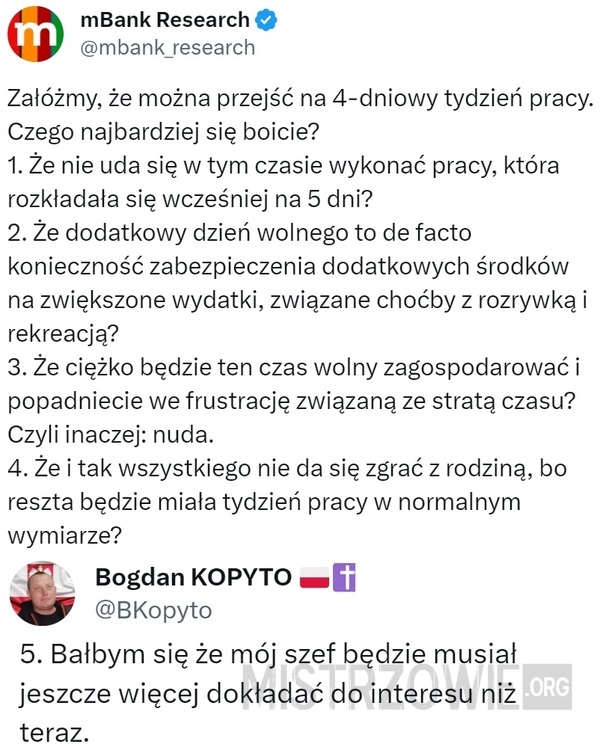 
    4-dniowy tydzień pracy