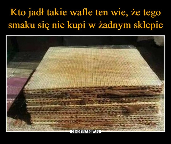 
    Kto jadł takie wafle ten wie, że tego smaku się nie kupi w żadnym sklepie