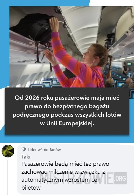 
    Bezpłatny bagaż