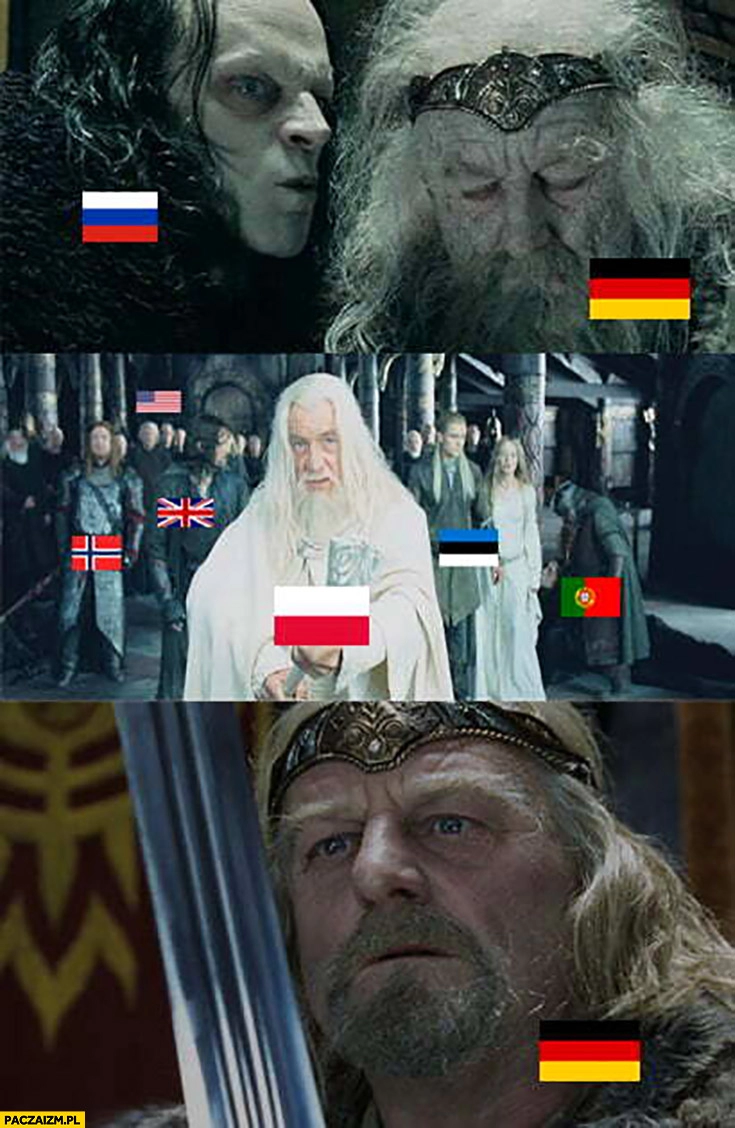 
    Rosja szepcze Niemcom przeciwko Polsce NATO władca pierścieni lord of the rings