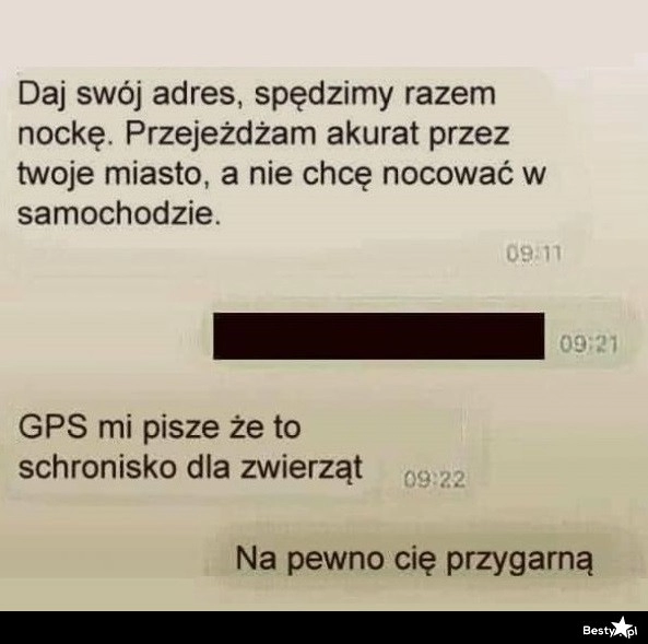 
    Prośba o nocleg 