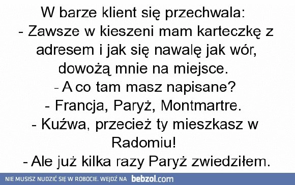 
    Karteczka z adresem