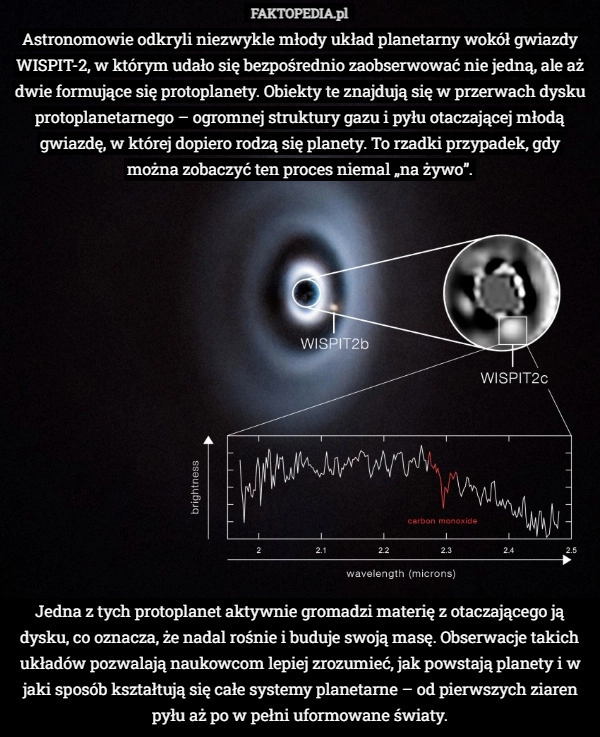 Astronomowie odkryli niezwykle młody układ planetarny wokół gwiazdy WISPIT-2,