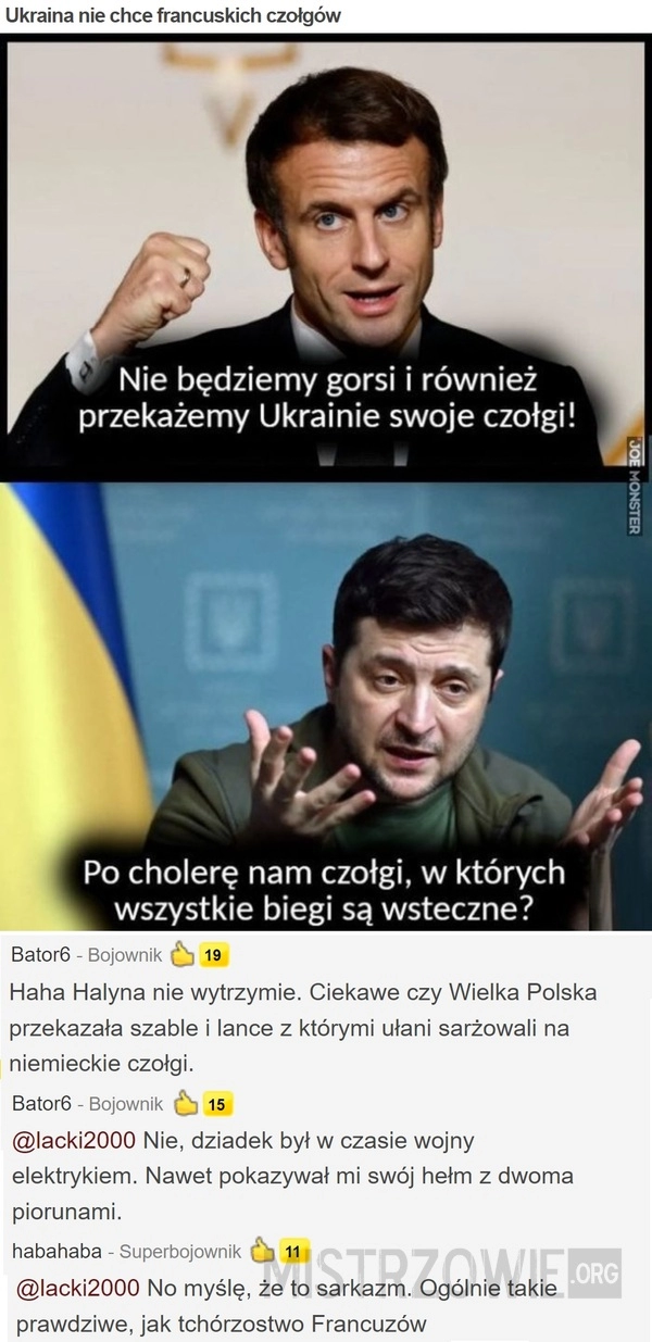 
    Ukraina nie chce francuskich czołgów