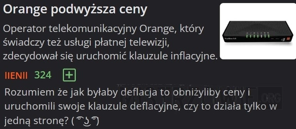 
    Orange podwyższa ceny