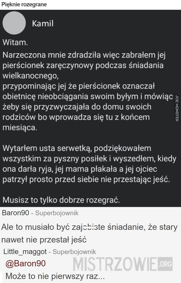 
    Pięknie rozegrane