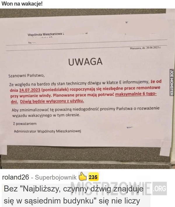 
    Won na wakacje!