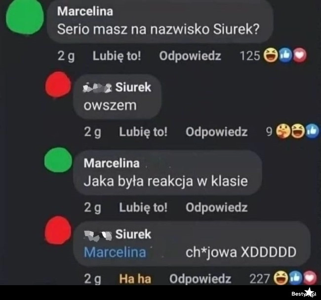 
    Reakcja na nazwisko 