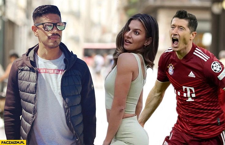 
    Lewandowska ogląda się za tancerzem Alvaro przeróbka Robert Lewandowski