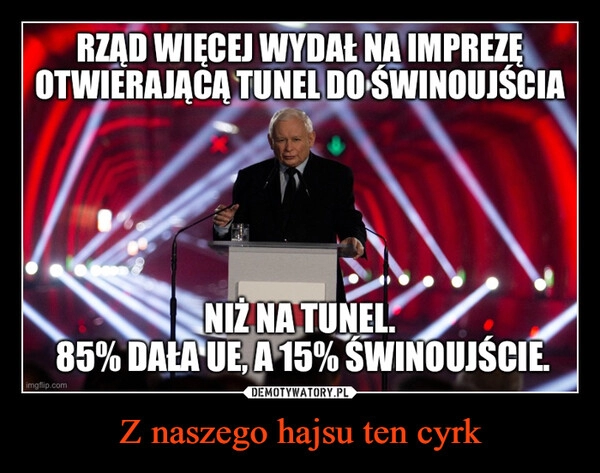 
    Z naszego hajsu ten cyrk