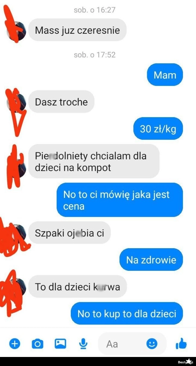 
    Czereśnie na kompot 