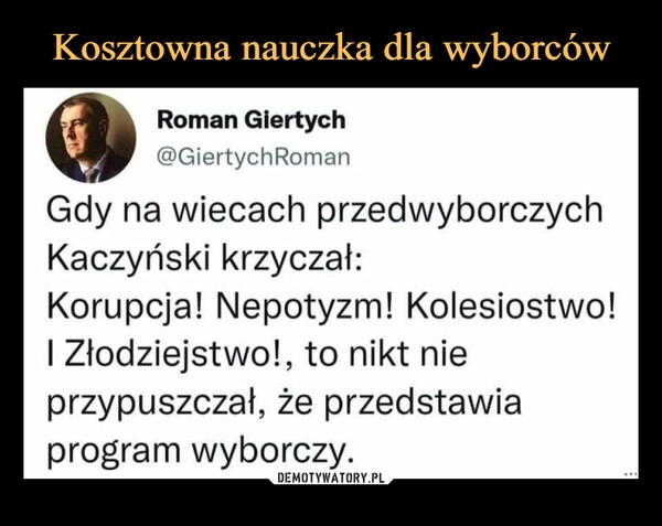 
    Kosztowna nauczka dla wyborców