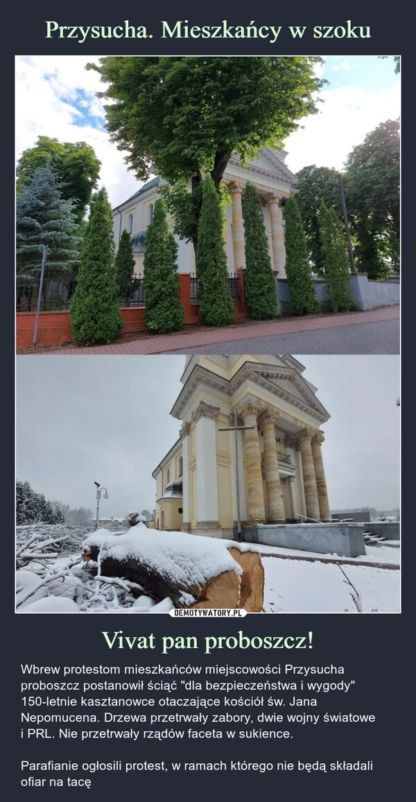 
    
Przysucha. Mieszkańcy w szoku Vivat pan proboszcz! 