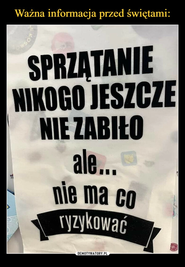 
    Ważna informacja przed świętami: