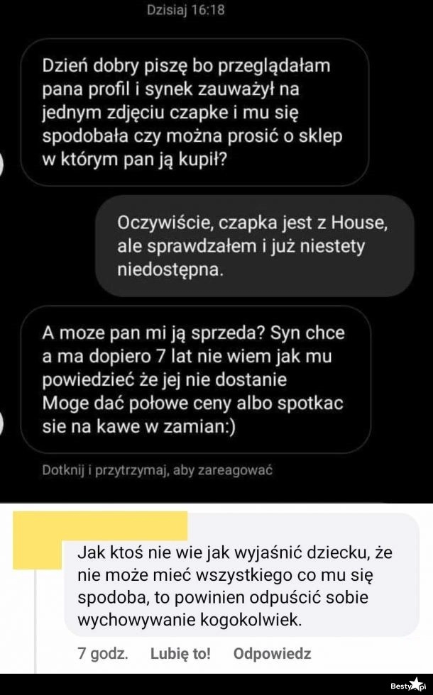 
    Wymarzona czapka synka 