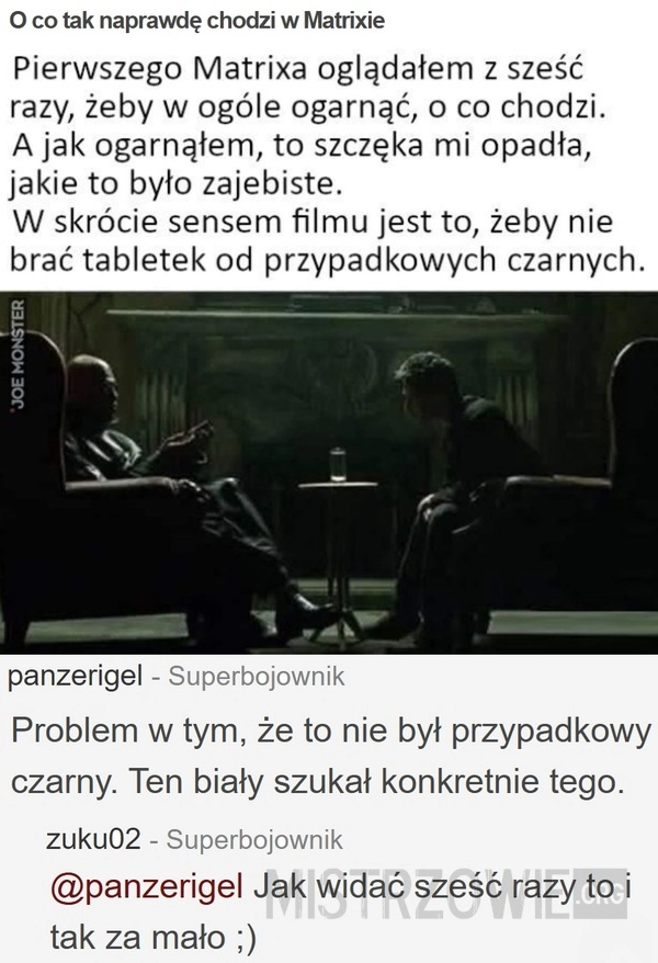 
    O co tak naprawdę chodzi w Matrixie