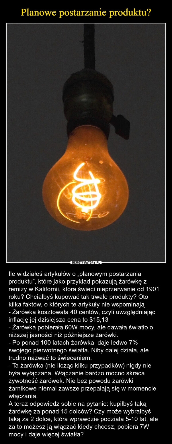 
    Planowe postarzanie produktu?