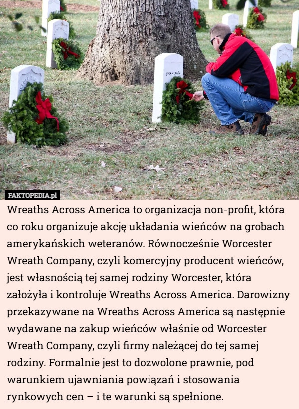 
    Wreaths Across America to organizacja non-profit, która co roku organizuje...
