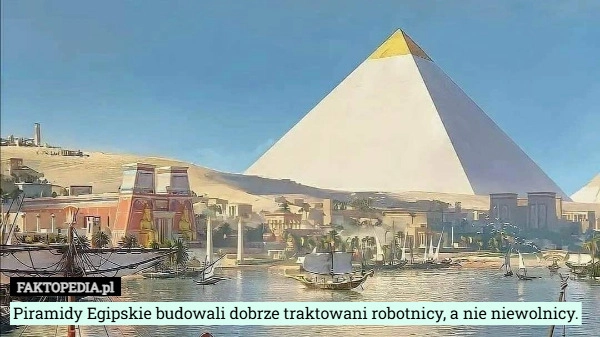 
    Piramidy Egipskie budowali dobrze traktowani robotnicy, a nie niewolnicy.